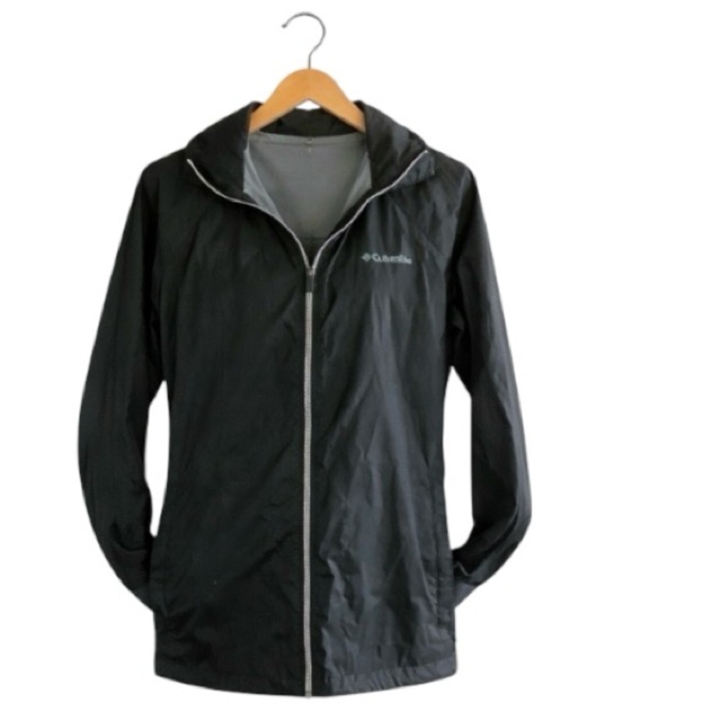 Columbia Black Hooded Windbreaker